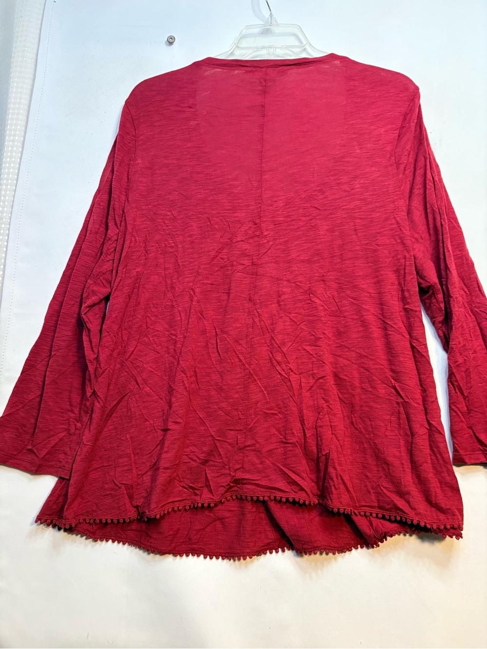 American Rag Raspberry Scoop Neck Crochet-Trim Tunic 2X - Picture 5 of 8